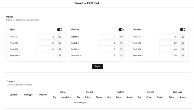 User-friendly Interface for Strategy Inputs