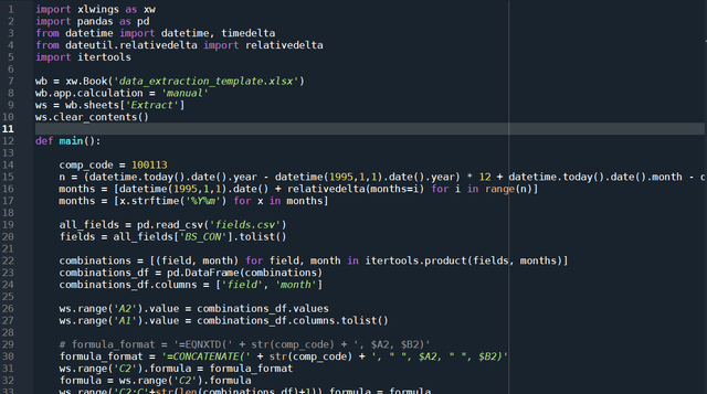 Data Extraction from Excel using Python