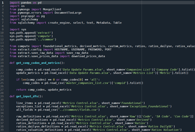 Ratios Computation Sample Code