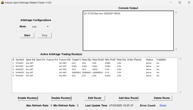Desktop Interface to Control Bot Operations