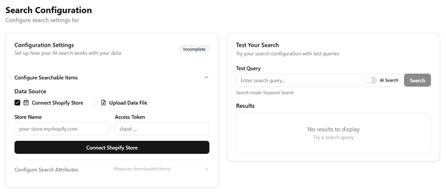 Atri AI Search Configuration