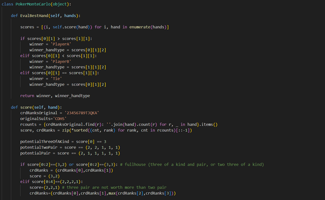 Modular Code for Each Game - Poker Example