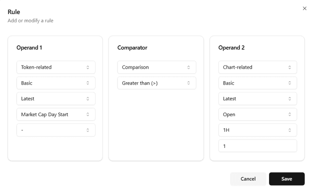 Screener Rules Definition Framework