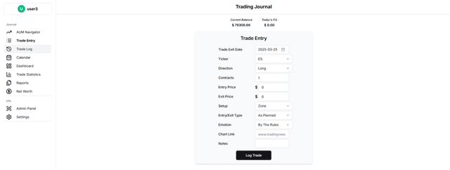 Trade Entry Form